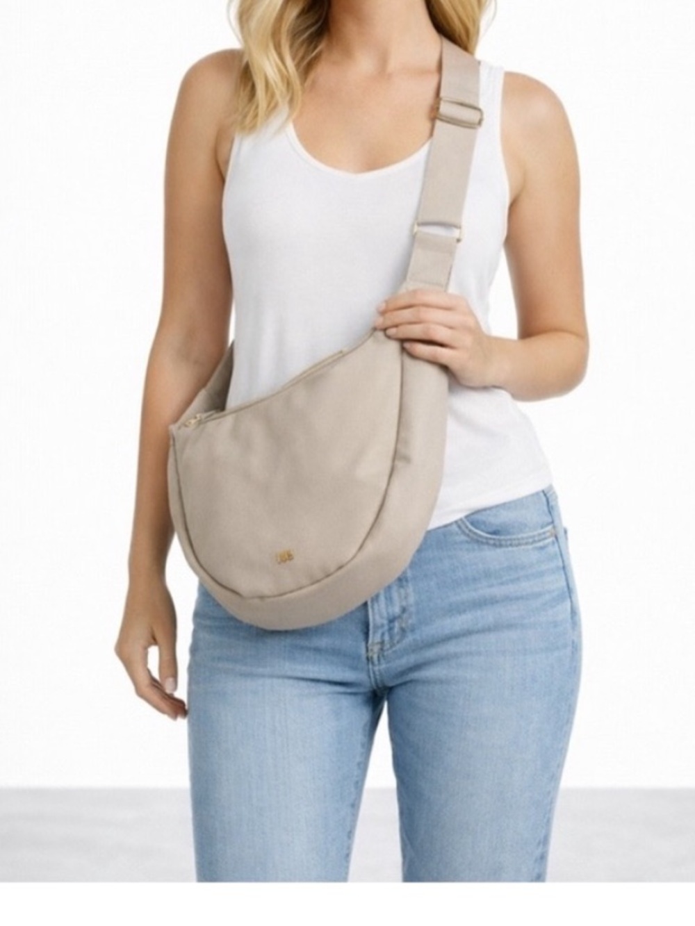 July Everyday Crescent Bag Canvas Crossbody NWOT